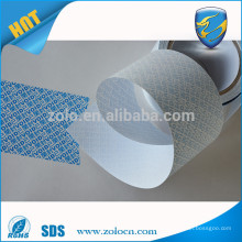 Partial transfer open void label tamper proof printing material